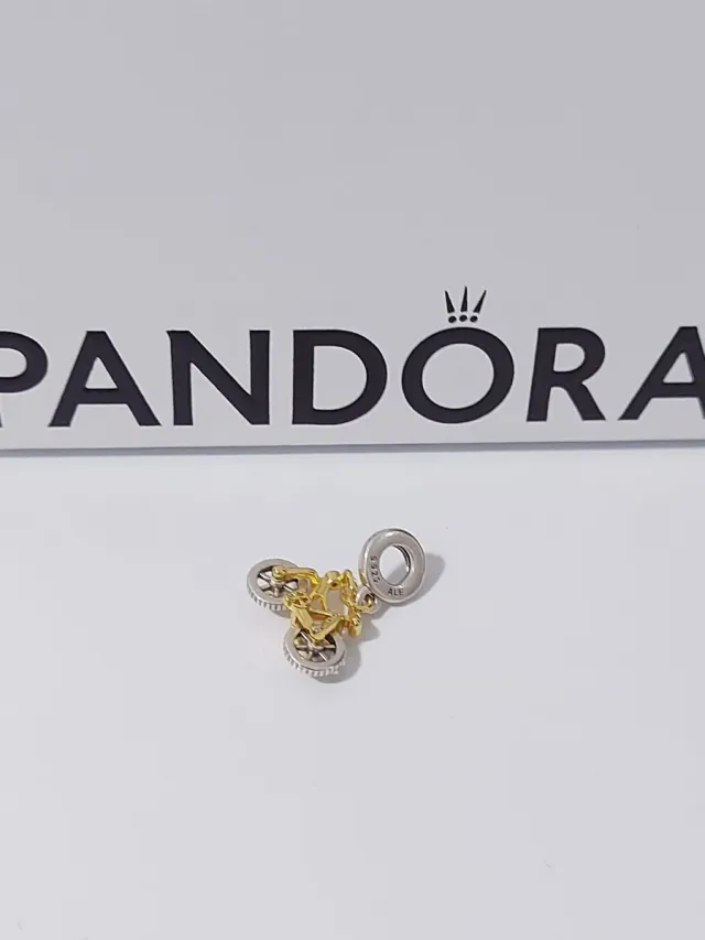 Pandora Charm Bicicleta Oro y Plata