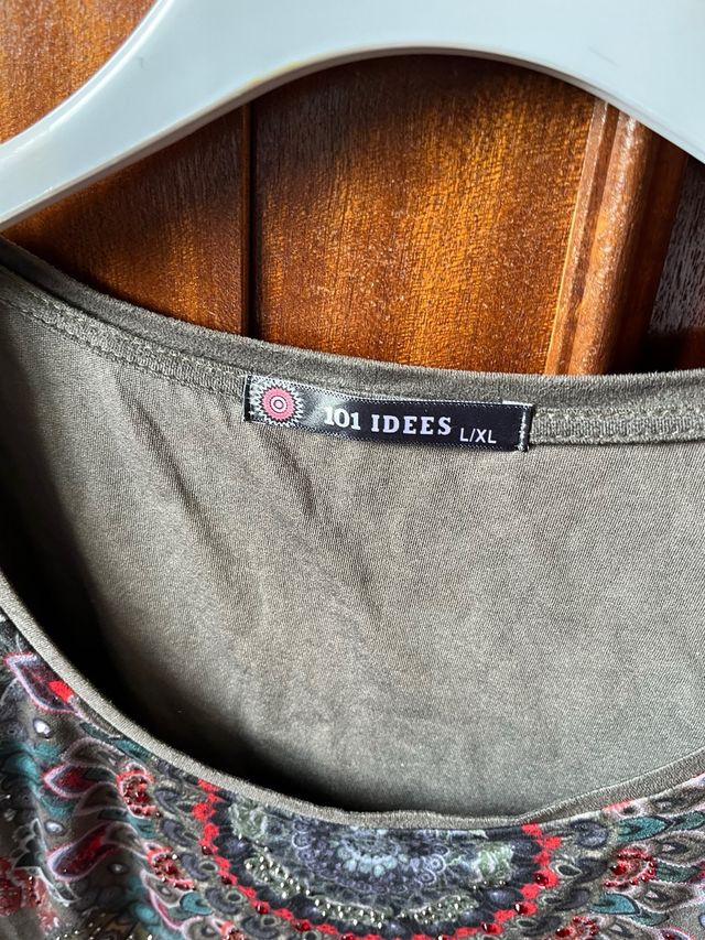 Camiseta 101 IDEES verde oliva talla L