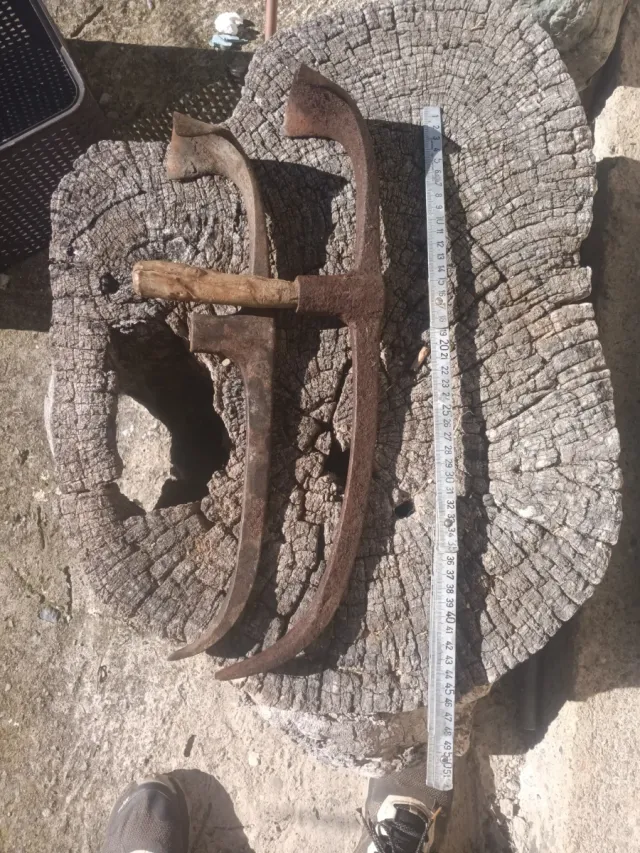 7 Gubias tonelero antiguas+ 2herramientas madera