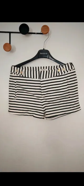 Drole de Copin shorts a righe bianche e nere