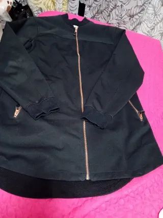 Cappotto donna nero con zip