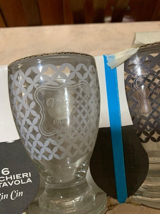 Set sei bicchieri eleganti da tavola Cin Cin