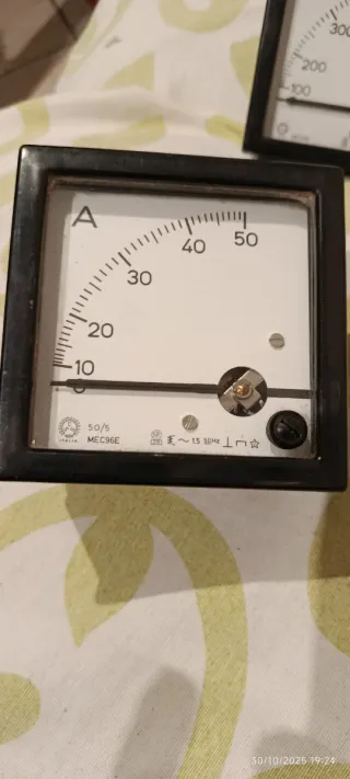 Amperometro MEC96E Vintage da pannello