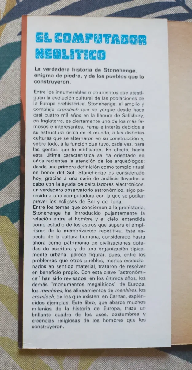 1* ed. El computador neolítico. Mario Zanot.
