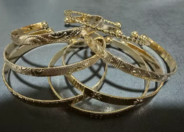 Conjunto 7 Pulseras Doradas Mujer