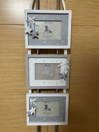 Marco de fotos para bebé con estrellas