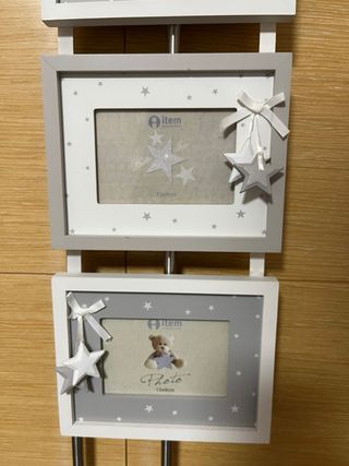 Marco de fotos para bebé con estrellas