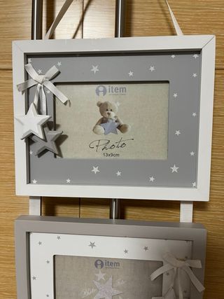 Marco de fotos para bebé con estrellas