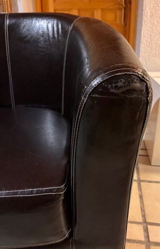 Sillón Estilo Club. Marrón oscuro