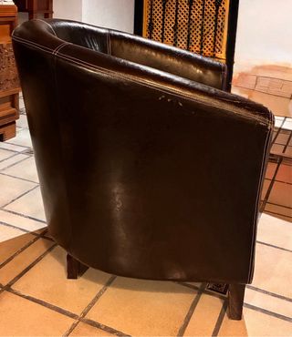 Sillón Estilo Club. Marrón oscuro