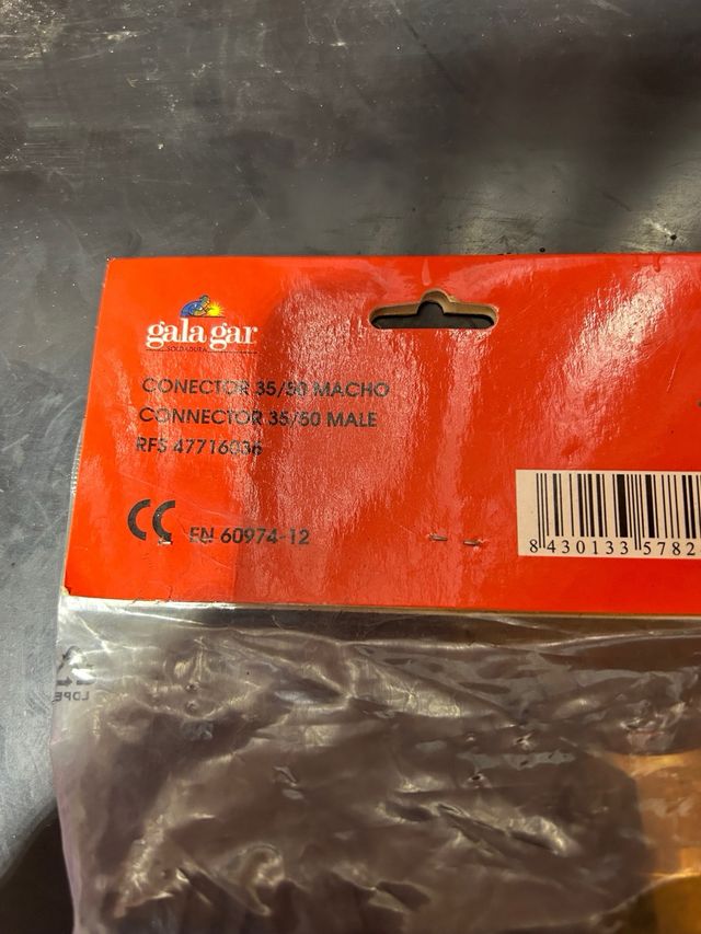 Conector Gala Gar 35/50 Macho maquina soldar
