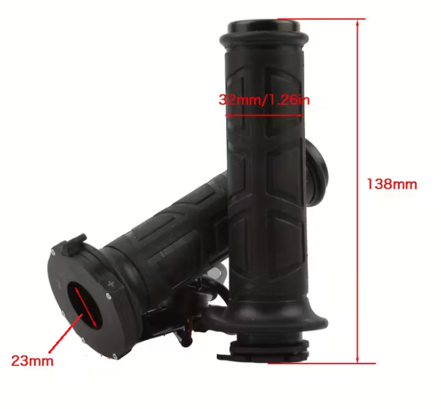 Puños Moto Calefactables Negros