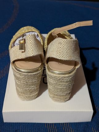 Sandali donna estivi in corda con zeppa misura 38