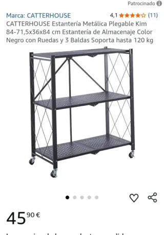 Scaffale in metallo Catterhouse Kim 84x36x84cm