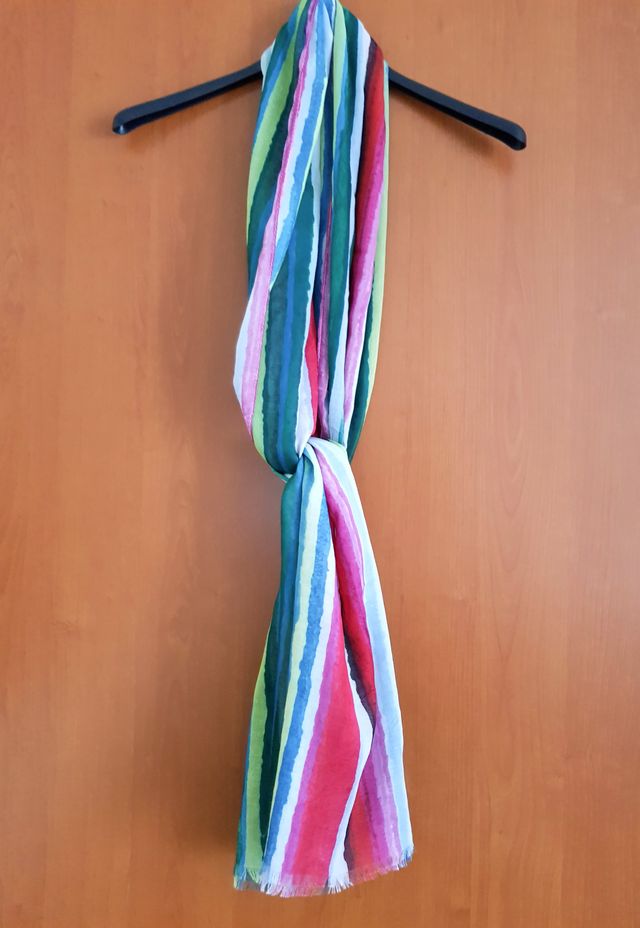 Sciarpa foulard righe colorate 73x180 cm