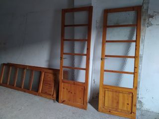 Puertas de madera con cristal