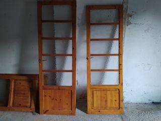 Puertas de madera con cristal