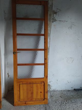 Puertas de madera con cristal