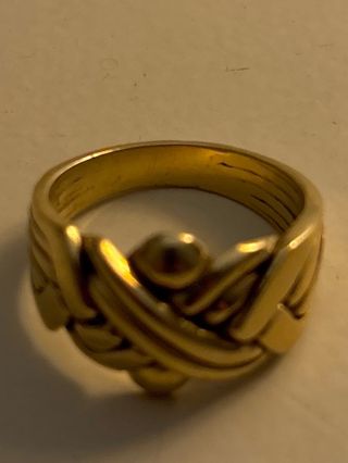 Anillo de oro tipo puzzle