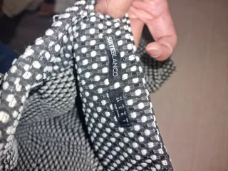 Falda larga lunares blanco y negro