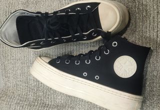 Converse plataforma negras