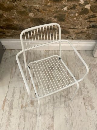 6 sillas jardín apilables metal Elton, como nuevas