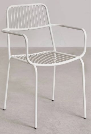 6 sillas jardín apilables metal Elton, como nuevas