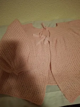 Chaqueta mañanita vintage años 50 rosa