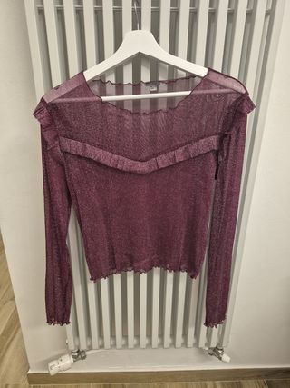 Maglia OVS bordeaux glitterata taglia L