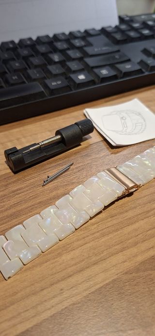 Correa de reloj Resina 22mm Nacarada