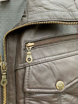 Chaqueta Cuero Hombre Isaco Talla 52 Nueva