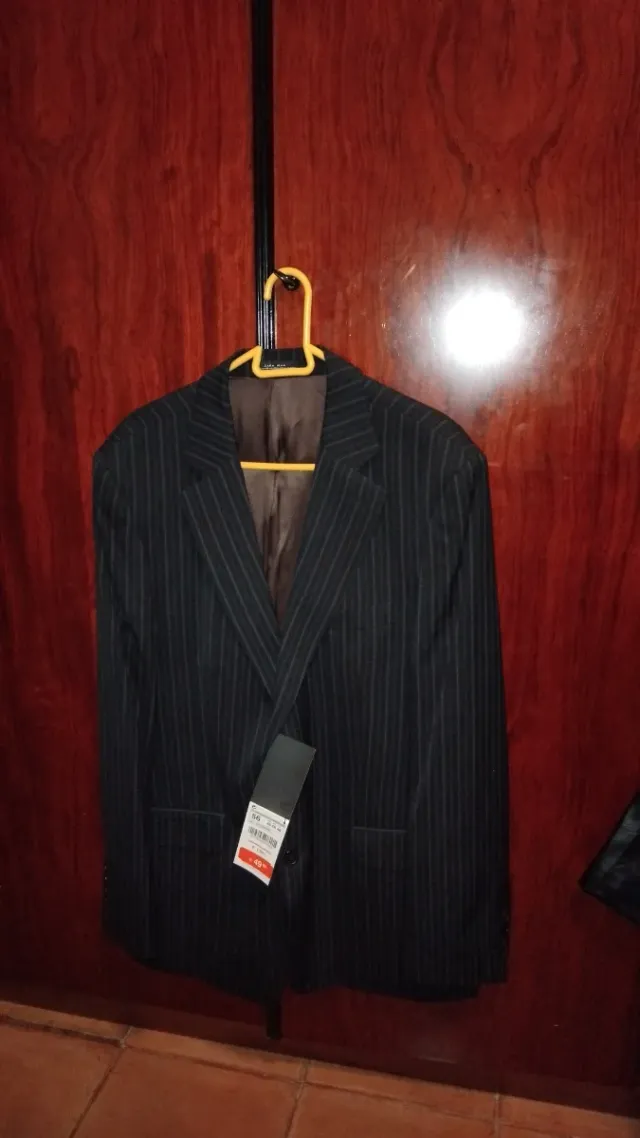 Chaqueta de vestir Zara Raya Negra Talla M