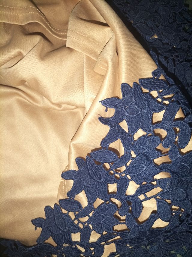 Vestido de fiesta azul con encaje talla M/L