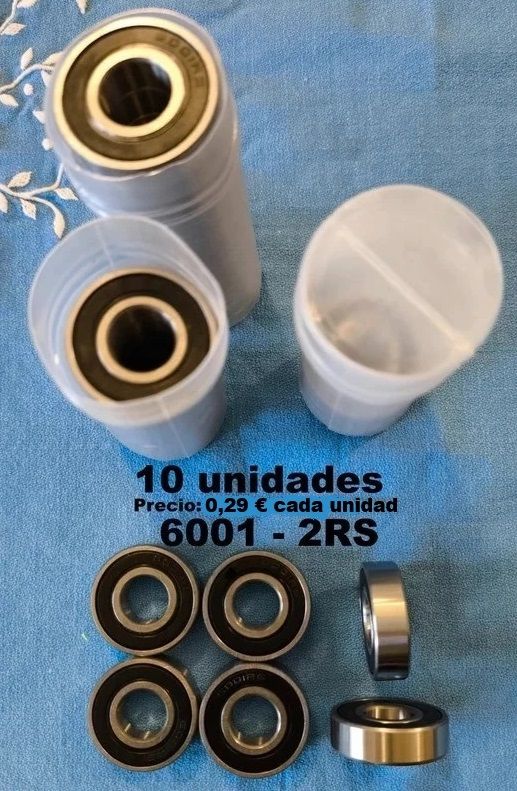 10 Rodamientos 6001-2RS