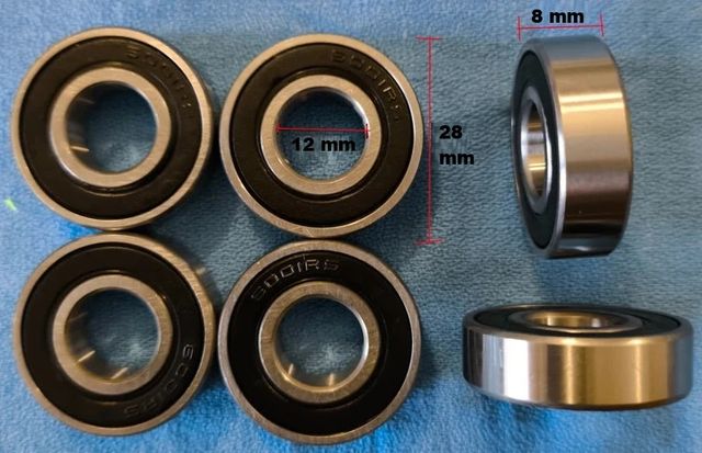 10 Rodamientos 6001-2RS