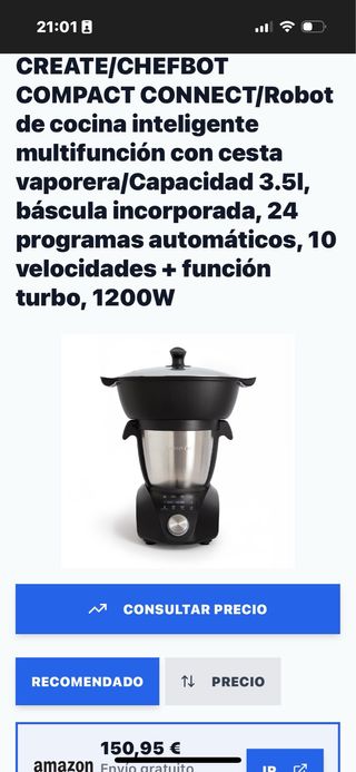 CREATE/CHEFBOT COMPACT CONNECT Robot Cocina