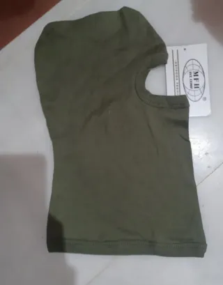 Pasamontañas verde Airsoft algodón
