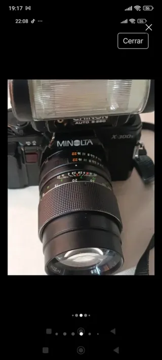 Cámara fotos analógica vintage (años 80) Minolta.