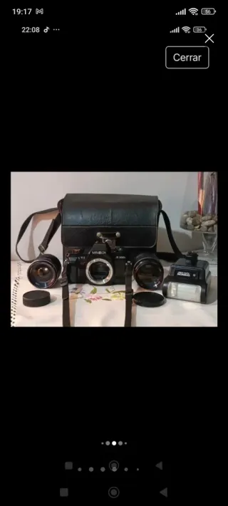 Cámara fotos analógica vintage (años 80) Minolta.