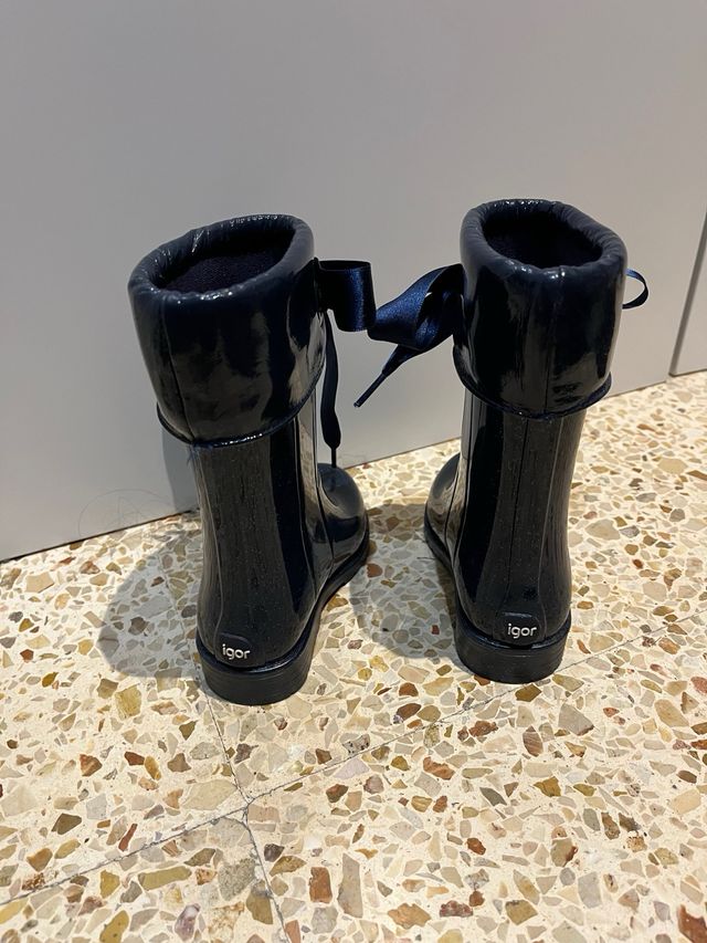 Botas de agua niña azul marino