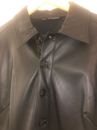 Vestido Polipiel Negro Serra Talla S