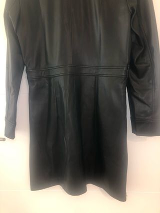 Vestido Polipiel Negro Serra Talla S