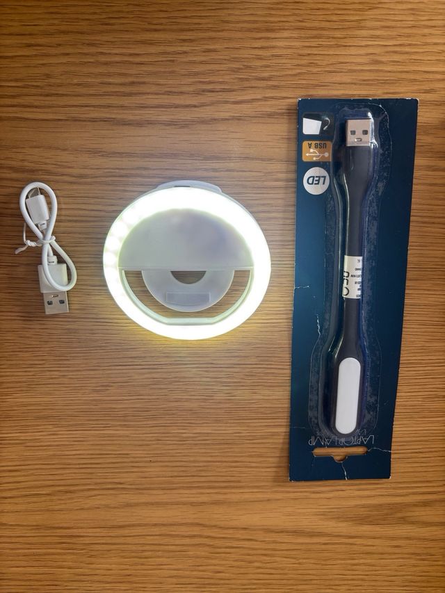 Luz LED USB para portátil y Aro de luz
