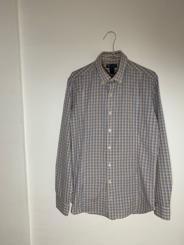 Camisa cuadros multicolor Mango Talla S