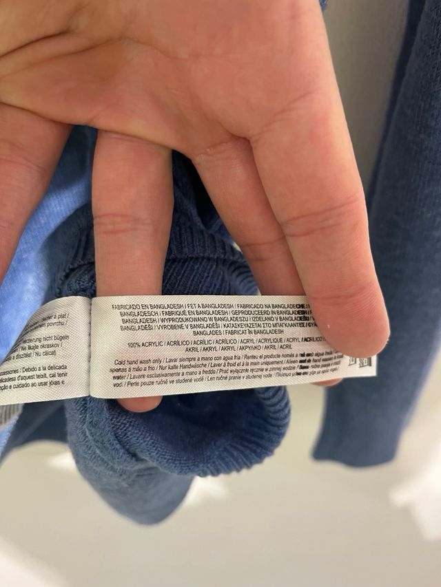 Jersey Primark Azul Manga Larga