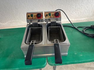 Freidora Doble Acero Inoxidable Poco Uso