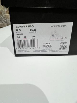 Converse All Stars Blancas Talla 38