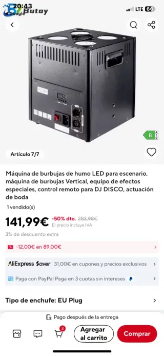 2 Máquinas de Burbujas Escenario con Luces