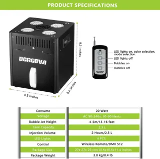 2 Máquinas de Burbujas Escenario con Luces