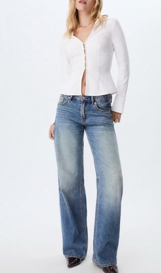 Camisa Stradivarius blanca